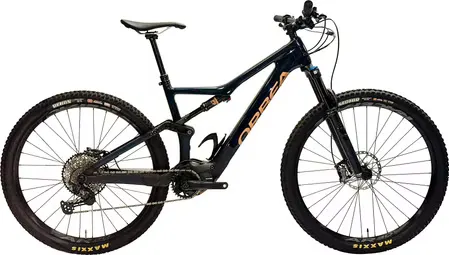 Orbea Rise M20 E-Mountainbike mit Vollfederung, Carbonrahmen, Shimano SLX 12-Gang, 29 Zoll, 360 Wh, blau, 2021, für Körpergröße 170–190 cm – generalüberholtes Produkt