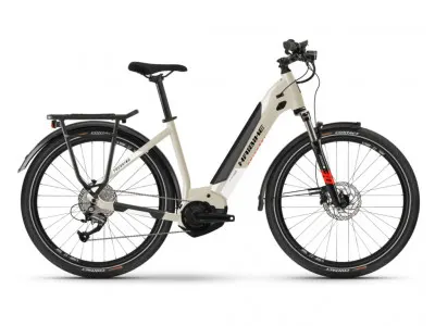 Haibike Trekking 4 i500Wh LowStep Altus 21 elektrobicykel, desert/biela