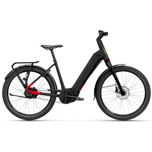 Koga Pace B10 Lady Rigid Black/Red 2024 - Enviolo Trekking - Schwalbe