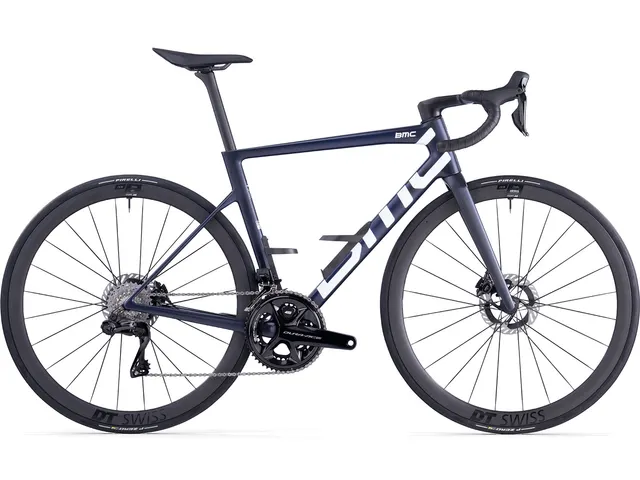 BMC Teammachine SLR 01 TWO Dura-Ace Di2 12-speed carbon road bike blue carbon / white 2025–2026