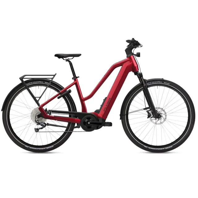 Flyer Upstreet 5.10 Mixed mercury red 2023 - Microshift Alivio - Schwalbe Al Grounder