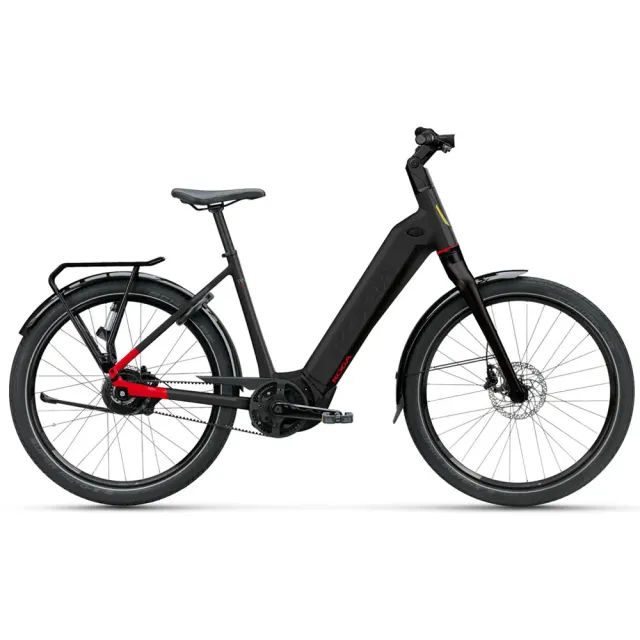 Koga Pace B10 Lady Rigid Black/Red 2024 - Enviolo Trekking - Schwalbe