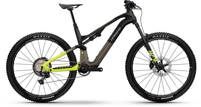 Haibike Lyke CF 11 carbon/sand/lime gloss - E-Bike Fully Mountainbike
