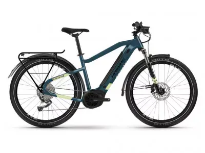 Haibike Trekking 5 i500Wh 27.5 elektrobicykel, modrá/zelená