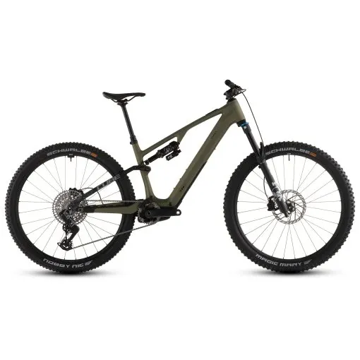 CUBE AMS HYBRID ONE44 C:68X TM 400X - 29" Carbon Electric Mountainbike - 2026 - reedgreen / matrix